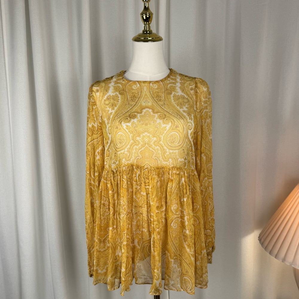 Zimmermann 100% Silk Paisley Blouse size 2